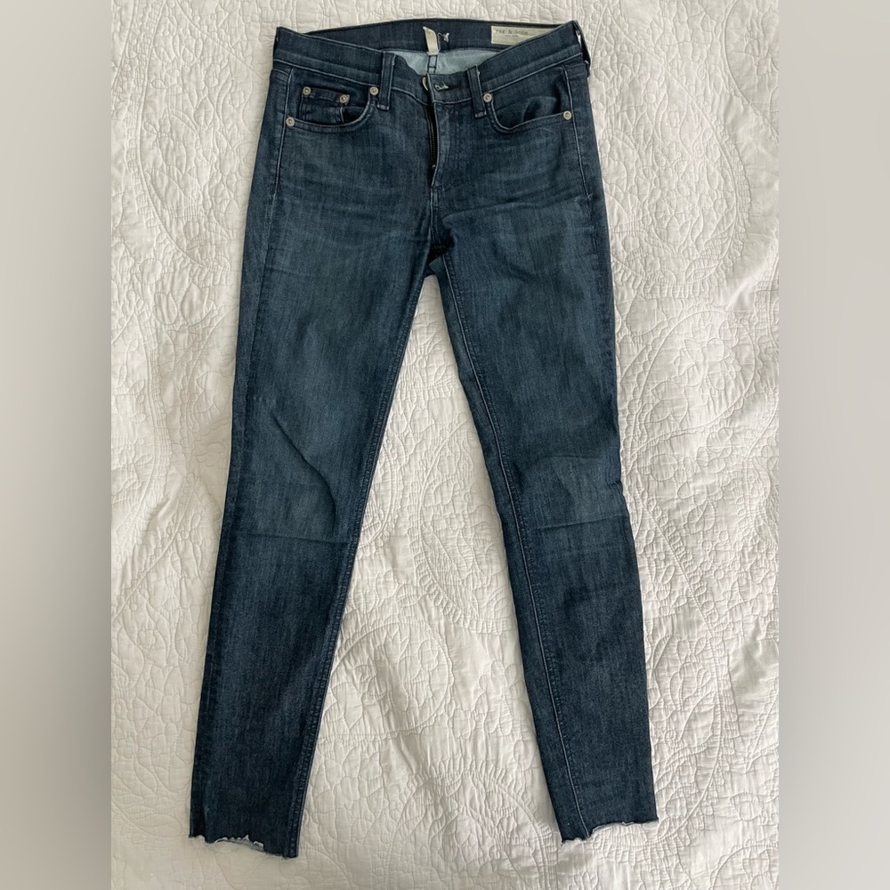 Rag & Bone Dark Blue Skinny Ankle Jeans